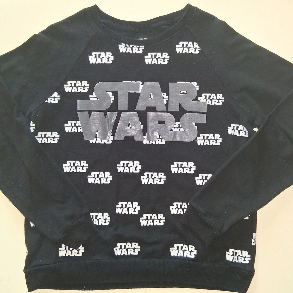 Star-wars Men's Black and White Sweatshirt